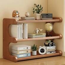 New 3-Tier Wooden Kitchen Storage Rack, Vintage Wooden Multipurpose Organizer Shelf - Space-Saving Design Rack For Displaying Tea Cups, Teapots & Tableware With Countertop Cup Holder - 3 lớp - Xem 4