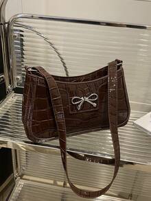 Versatile Bow Design Women Shoulder Bag, Stylish Underarm Handbag - Multicolor - View 12