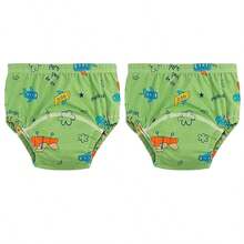 3 件男女通用儿童可重复使用如厕训练内裤，防水透气卡通尿布，适用于如厕训练和失禁，适合 12 个月至 3 岁的男孩和女孩