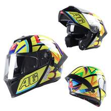 CYCKING 摩托车头盔 全盔 模块化 圆点图案 翻盖式 男女青少年成人款 快拆扣 复古 四季通用 可拆卸可清洗 - 揭面盔 - 查看 14