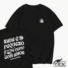 T-Shirt T-Shirt Nothing Is Small If Made With Love Unisex Shirt 100% Cotton - màu đen - Xem 1