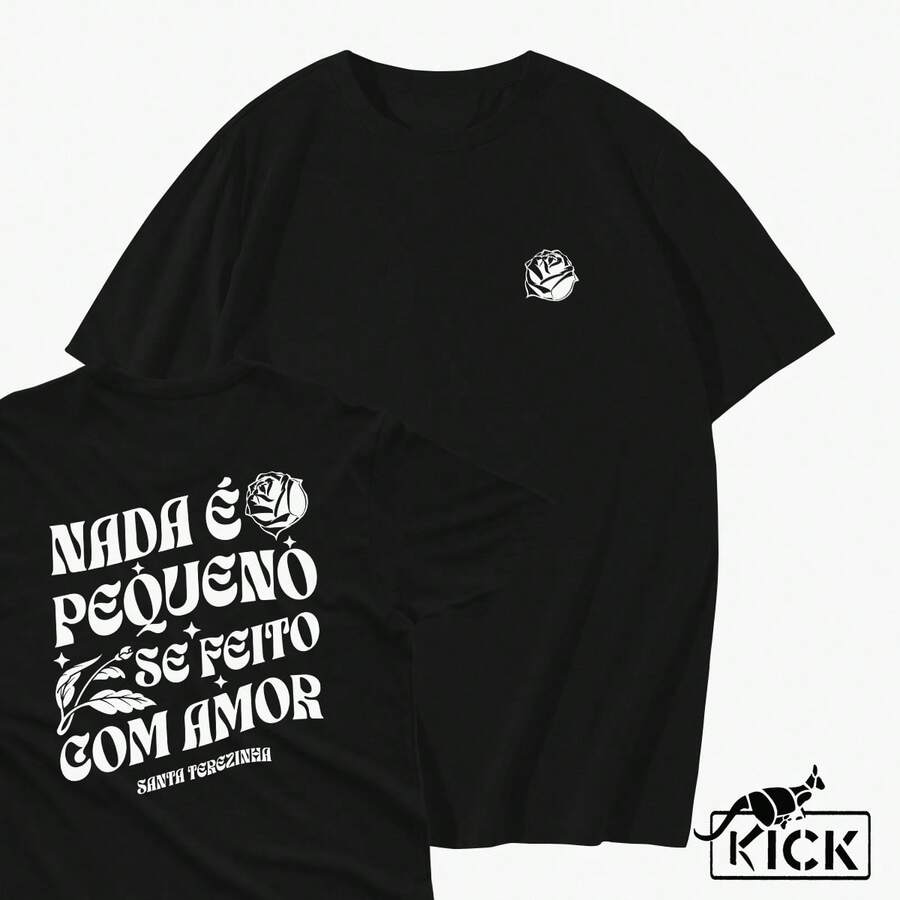 T-Shirt T-Shirt Nothing Is Small If Made With Love Unisex Shirt 100% Cotton - màu đen - Xem 1