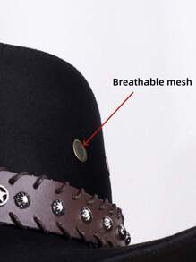 Chapeau haut-de-forme unisexe en métal, décoratif et décontracté, élégant et à la mode, idéal pour les voyages, les fêtes, les soirées western et le quotidien.