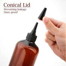 Cosywell Applicator Bottle For Hair Dye 8.5oz 2 Pack With Graduated Scale, Twist-On Top Tip Cap, Empty Plastic Color Oil Squeeze Bottles - Brown-16.9oz - View 5