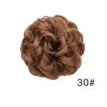 1 pieza Simulación de moño desordenado y ondulado natural, adecuado para usar a diario, sujetadores de coleta, bandas elásticas para el cabello, coleteros, cuerda para el cabello, elásticos para el cabello