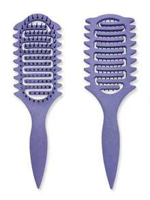 通风卷发梳，适用于卷发、波浪发和卷曲发 - 气流空心设计，可快速干燥并增强卷发，防毛躁顺发梳，干湿两用，轻巧无拉力梳，适合儿童、青少年和小女孩，非常适合旅行、居家、沙龙 - 彩色 - 查看 18