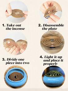 40pcs Spiral Coil Incense Sticks, Variety Of Scents For Holiday Party Favors, Natural Handmade Incense Sticks For Meditation, Relaxation, Stress Relief, Sleep, Natural Sandalwood Scent, Freshens Air, Suitable For Outdoor Camping, Home Daily Use And Relaxing Weekends