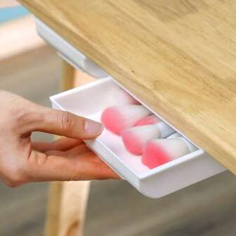 1x verborgen lade-opbergdoos, ruimtescheidingstool (onder bureau)