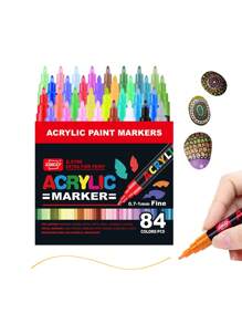 Set di pennarelli acrilici da 240/60/36 colori, set di pennarelli, impermeabili, durevoli, non sbiadiscono facilmente, adatti per pittura, illustrazione, arte fatta a mano e altri progetti creativi e di fai da te, adatti per adulti su carta, tessuto, legno, roccia, plastica, vetro, ceramica, zucca, pennarelli