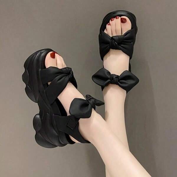 Women's Sandals, Platform Sandals, Fashionable, Sports Sandals, Flat, Easy To Walk In, Not Tiring, Live, Platform, Outdoor, Summer, Outing, Event, Sports Sandals, Shoes