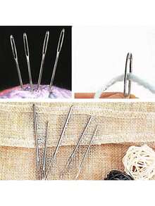 16入組15根大眼針和1個收納盒,不銹鋼縫紉針適用於室內裝飾、皮革、地毯、帆布維修