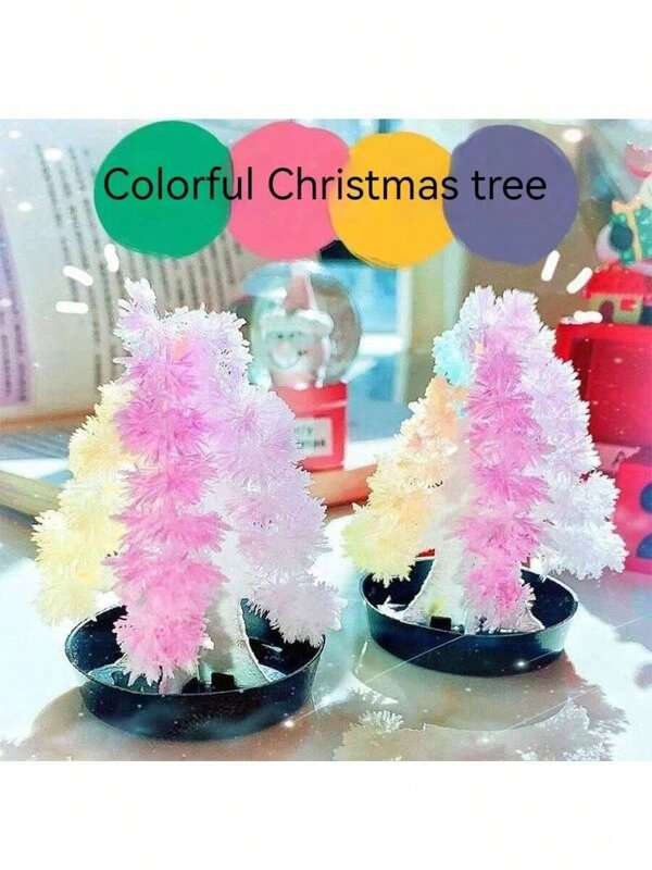 1 pieza/Set Nuevo 2025 Kit de árbol de Navidad de papel que crece, Árbol de cristal mágico que florece Manualidad DIY, Regalo perfecto para Navidad, Halloween, Cumpleaños