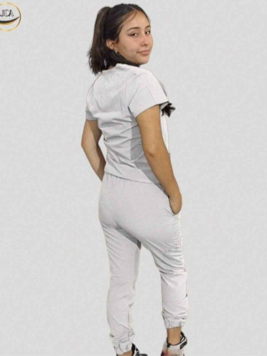 SLIM JOGGER CONJUNTO MEDICO - Blanco - Ver 1