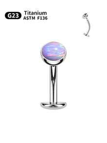 14G ASTM F136 Titanium Belly Button Rings For Women Floating Belly Rings Flat Back Belly Piercing Convex Base 5mm CZ Navel Rings Curved Barbell Internally Threaded Navel Belly Piercing Jewelry - Multicolor - View 11