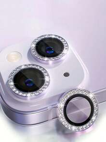 3pcs Bling Glitter Rhinestone Camera Lens Protector Compatible With Iphone 16 Pro Max Plus 16 15 14 13 12 Mini 11 Tempered Glass Protection Film Gift For Birthday, Family, Friends Sparkling Crystal, Lens Protector, Phone Accessories Waterproof Shockproof Anti-Fall Anti-Fall Scratch Resistant Anti-Fingerprint Full Cover - Mauve Purple - View 3