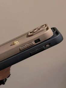 1 stuk schattige luxe 3D gouden hart effen kleur siliconen zachte telefoonhoes met camera rand verhoogde bescherming compatibel met iPhone-serie TPU schokbestendige snoep matte hoes