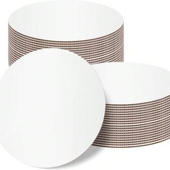10 piezas Tablero de pastel redondo blanco de 6/8/10 pulgadas, soportes para pasteles multicapa de 1/2 pulgada de espesor de alta resistencia para graduación, fiesta, Oktoberfest, Navidad, Halloween, Año Nuevo - Sin necesidad de alimentación o batería