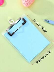 1 Tablero con clip y 50 hojas de bloc de notas, tablero portátil para escribir a mano, libreta de notas de colores, diario, carpeta con notas adhesivas, adecuado para el aula, la oficina, el restaurante, toma de notas, memo, trabajo manuscrito, regreso a la escuela, útiles escolares - Multicolor - Ver 5
