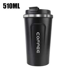 For Tea Water Coffee Car  Mug Thermo Cafe Leak_Proof Travel Thermo Cup 380/510ML Coffee Mug Double Stainless Steel