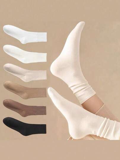 3 pares de calcetines de media caña tipo tripulación para unisex, calcetines suaves y transpirables para vestir, pantalones, casual, deportivo