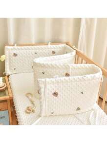 1pc 100cm/39.3 Inches, 150cm/59.05 Inches, 180cm/70.86 Inches, 200cm/78.74 Inches Baby Crib Bumper Collision Buffer Soft Bag, Baby And Child Soft Bag Collision Edge Protection, Detachable, Washable