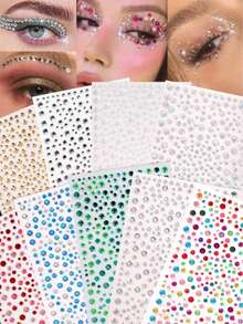 880pcs Gem Bead Stickers Rhinestones For Crafts Self Adhesive Jewels Acrylic DIY Craft Decorative Rhinestone Stickers For Girls Kid, Kid Craft Craft Kids, Sticker>Kids Stickers, Gemstone Sticker,Gem Stickers,Arts And Crafts Kids,Small Stickers , Back To School Gifts