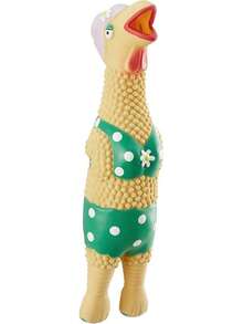 Outward Hound By Charming Pet Squawkers Henrietta Latex Squeaky Rubber Chicken Dog Toy, Funny Interactive Holiday Toy Dogs, Large Size - Bà ngoại Hippie Chick - Xem 7