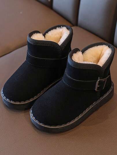 بوت شتوية جديدة للأولاد والبنات، تصميم سميك، مناسبة جدًا للطقس الثلجي