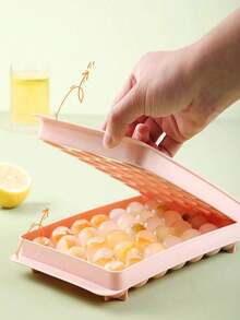 1pc/2pcs Round Ice Cube Tray With Lid And Drain Rack, 33 Grids, Homemade Ice Mold, Suitable For Refrigerator, Summer, Outdoor Camping - Multicolor - View 7