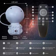 Star Projector Galaxy Night Light Led Lamp With Astronaut Space Themed Projection For Ceiling Decoration, Great Gift For Kids