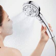 Handheld Shower Head With 9 Pressure Settings, Multi-Mode Shower Sprayer, One-Click Water Stop, Includes Hose And Bracket Set, Stronger Water Flow For A More Thorough Rinse