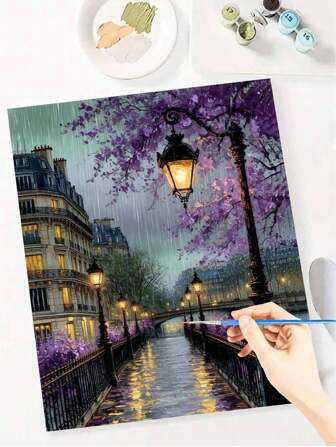 Beginner-Friendly Digital Oil Painting Of Beautiful Landscape, High-Definition Pattern, Rich & Easy-To-Use Paints, Effortlessly Create Artistic Masterpieces, Suitable For Holiday Decorations And Gifts! Cost-Effective Digital Oil Painting, Massive Patterns To Choose From, Durable & Ample Paints, Experience The Achievement Of A Master Painter At Home, Frameless 40x50cm