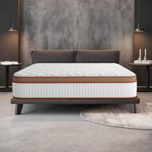 Matelas 140x200 cm - Épaisseur 25 cm - Ressorts ensachés - Mousse à mémoire de forme - Latex très épais - Confort ferme - 10 zones