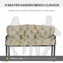 3 Seater Outdoor Bench Swing Chair Replacement Cushions - Khaki - View 6