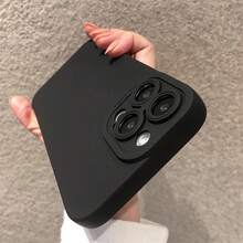 A Solid Black Phone Case Is Compatible With Iphone Models 15, 14, 13, 12, 11 Pro Max, X, XS Max, XR, 14 Plus, And 15 Plus. - Black - View 2