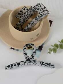 1/2 piezas Elegantes pinzas para el cabello con estampado de leopardo de moda, grandes pasadores de pelo aptos para uso casual diario, viajes al aire libre, accesorios para el cabello de fiesta para mujeres