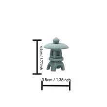1pc Mini Japanese Lantern Pagoda Statue Set - Stone Collectible Statues Suitable For Aquarium, Glass Container And Fairy Garden, Zen Bonsai Landscape Decor, Fit For Various Rooms - Seasonal Decor For Indoor And Outdoor Use