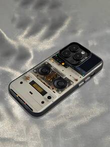 1 pieza Funda protectora para teléfono con diseño de radio retro y acabado mate anti-caídas, compatible con iPhone 11, 12, 13, 14, 15, 16 Pro Max, X, XS, XR, 16E, 15 Plus, y Galaxy A03, A05, A05S, A12, A14, A15, A32 4G/5G, A35, A52/A52s 5G, OPPO A16, A17, A36, A57 4G, A58 4G, A60, A78 4G, A94, A95
