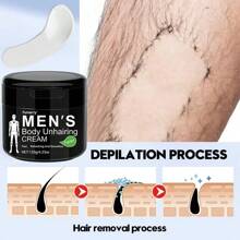 Fumorry 120g Men's Hair Removal Cream - Gentle, Non-Irritating, Rapid Action On Face, Legs, Armpits, Arms, No Trace Or Blackhead Left