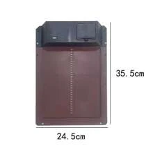 1 pieza Puerta automática, operada con batería, a prueba de intemperie, con sensor ligero para apertura y cierre automático, puerta eléctrica con diseño antiatrapamiento, accesorio para automatizar