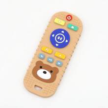 Upgraded Silicone Cartoon Remote Control Teether Toy, Silicone Small Bear Chew Toy, Anti-Bite Pacifier