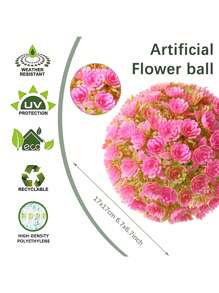 Artificial Boxwood Grass Balls,Simulation Garden Grass Balls,Flower Balls,17cm,6.7inch,Pink,Autumn,Pool Decoration,Wedding Decoration,Mother's Day Decoration,Bright Colour,Easy To Remove,Can Be Used For 1-3 Years,No Need To Take Care Of It,Office Living Room Bedroom Dining Room Decoration,Party Wedding Garden Decoration,Home Decoration,Party School Dormitory Decoration