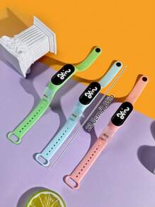 Set de 3 relojes infantiles M3 con diseño de oso blanco transparente con lazo, reloj de moda y versátil como regalo personalizado para mejores amigos
