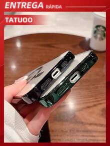 1 Piece Plating Phone Case With Camera Protection, Magnetically Induced Ultra-Thin TPU Clear Case, Compatible With Apple 16/16Pro/16Plus/16Pro Max - 綠色 - 查看 7