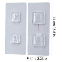 2pcs Max 13.2lbs Double Sided Wall Hangers, Outlet Holder, Wall Mount Hooks, Home Hanger, Bathroom Accessory, Kitchen Storage Utensils, Room Decoration, Suitable For Kitchen, Restaurant, Party, Camping, Gathering, Gift For Friends, Family Gift
