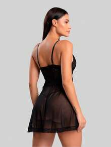 Women Nightgowns & Sleepshirts - Black - View 2