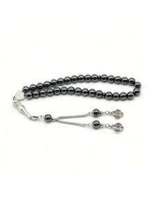 1 pieza 33 cuentas de 8mm Ágata negra Cuentas de oración musulmanas Rosario Tasbih, Accesorios religiosos islámicos