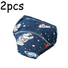 6 chiếc quần tập đi vệ sinh cho trẻ sơ sinh/trẻ mới biết đi có thể tái sử dụng, quần lót tã vải thoáng khí có thể giặt được - Nhiều màu - Xem 28