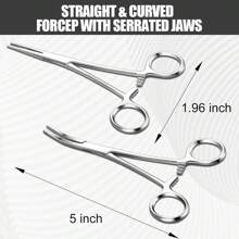 Professional Stainless Steel Fishing Pliers, Self-Locking Pliers, Suturing Piercing Pliers, Tweezers, Suitable For Removing Fish Hooks, Fixing Screws Disassembling Tool, Pet Grooming Tweezers