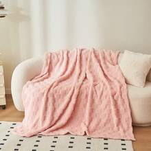 Soft Warm Solid Blanket Fleece Plush Throw Rug Home Decor Sofa All Size Bedding - 藍色 - 查看 5